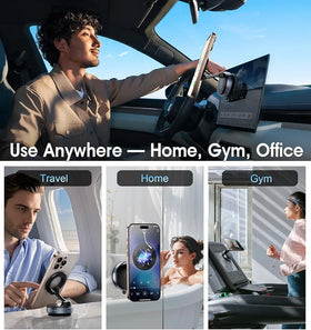 Upgraded 360 Vacuum Magnetic Car Phone Holder Hands Free Suction!